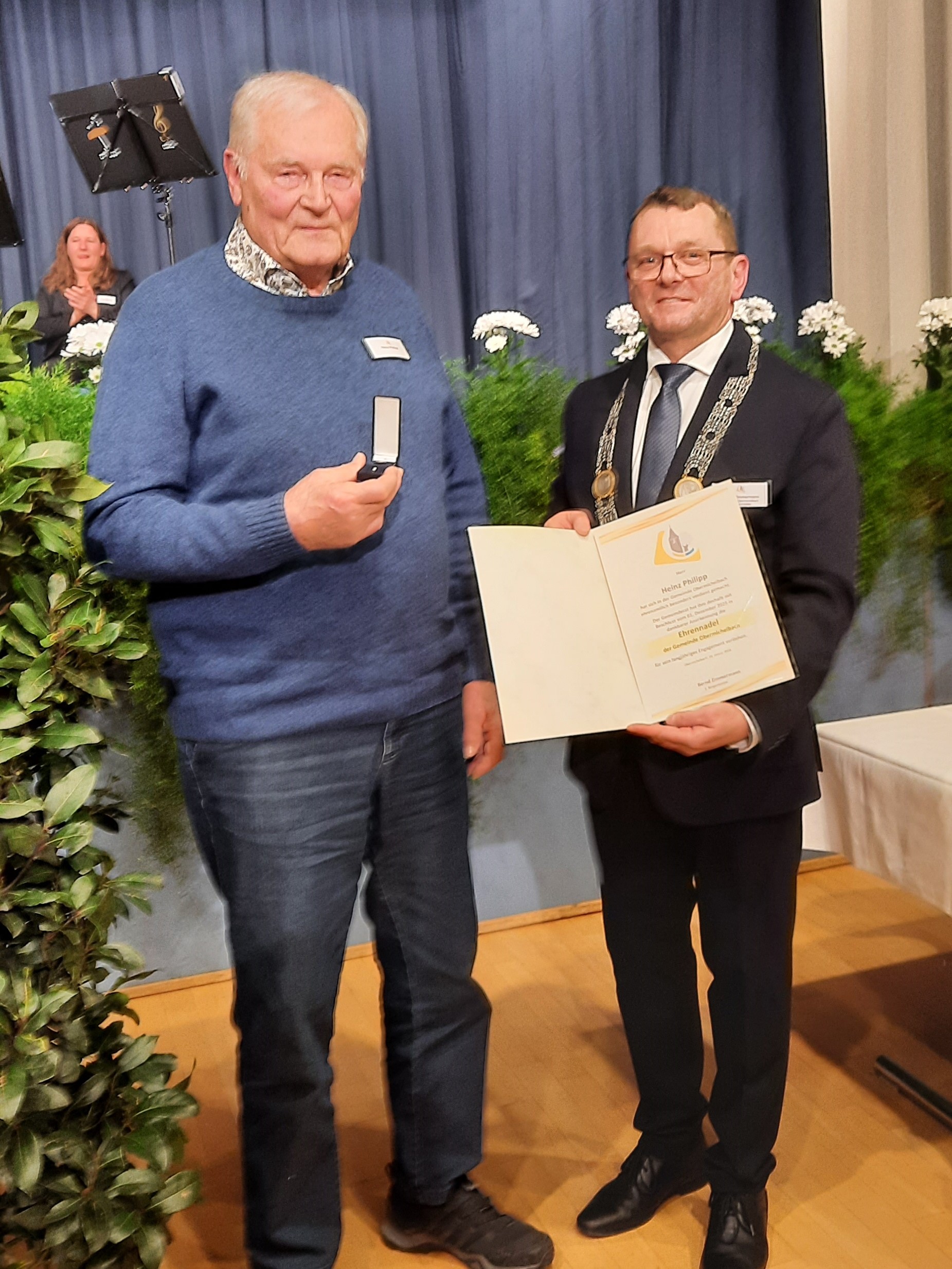 Ehrung beim Neujahrsempfang der Gemeinde Obermichelbach